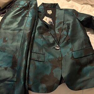 Womens Teal and Black Blazer